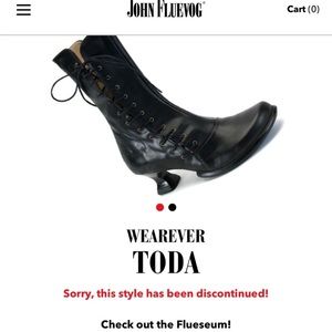 John Fluevog ankle boot black  size 7.5